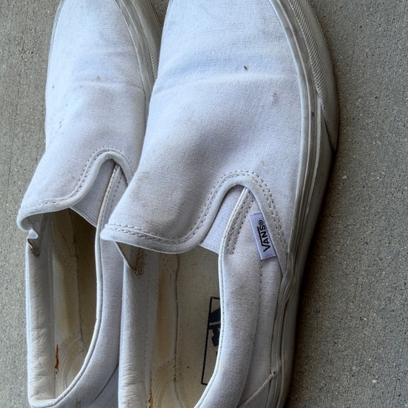 Vans Classic White Canvas Slip-Ons - Picture 5 of 7